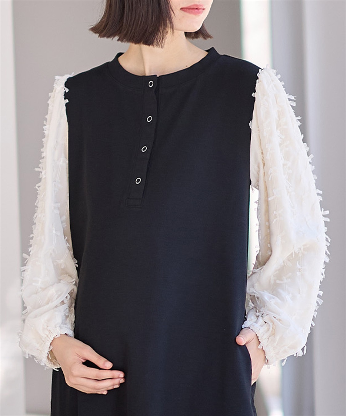 Rosemadame Ｗフェイスニットソー× リボンチュールワンピース_sub_19