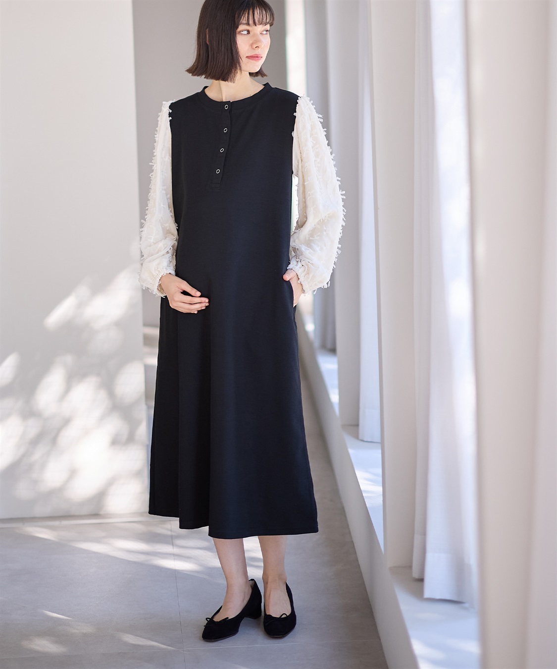 Rosemadame Ｗフェイスニットソー× リボンチュールワンピース_sub_23