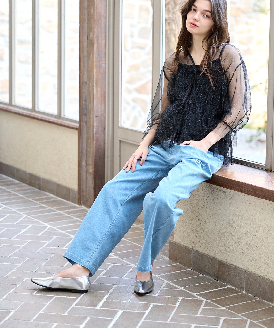 Rosemadame 8.5ozデニムワイドストレート　マタニティパンツ（マタニティ/ 妊婦服）産前・産後対応_sub_5