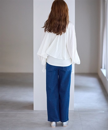 Rosemadame 8.5ozデニムワイドストレート　マタニティパンツ（マタニティ/ 妊婦服）産前・産後対応_subthumb_13