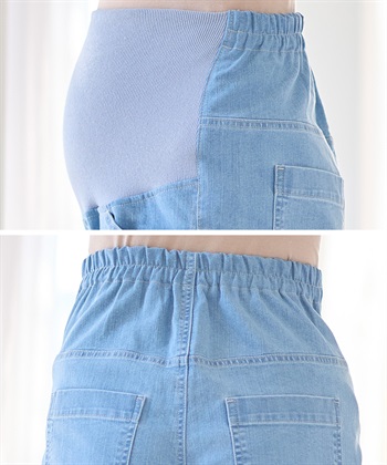 Rosemadame 8.5ozデニムワイドストレート　マタニティパンツ（マタニティ/ 妊婦服）産前・産後対応_subthumb_17