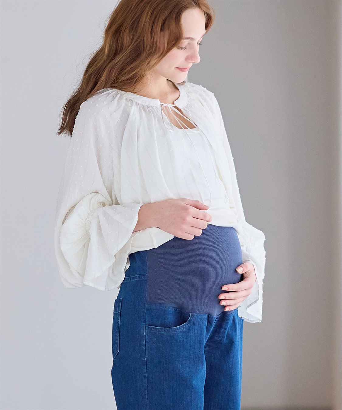 Rosemadame 8.5ozデニムワイドストレート　マタニティパンツ（マタニティ/ 妊婦服）産前・産後対応_sub_20