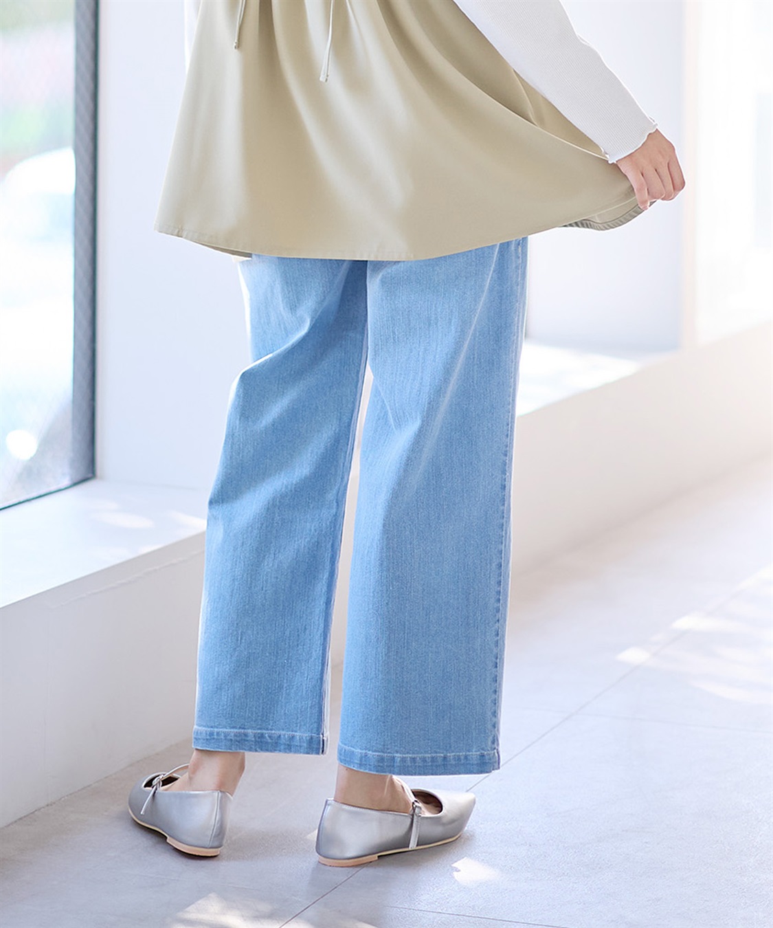 Rosemadame 8.5ozデニムワイドストレート　マタニティパンツ（マタニティ/ 妊婦服）産前・産後対応_sub_22