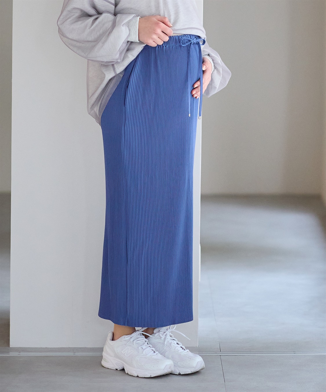 妊娠初期・産後もずーっとはけるプリーツスカート Rosemadame