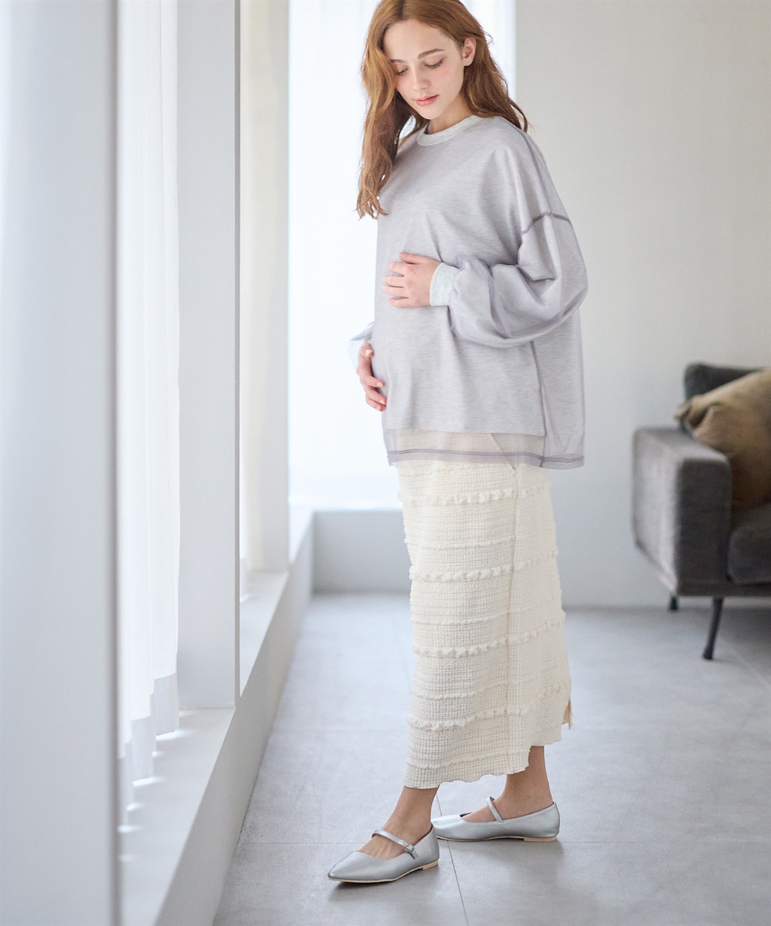 Rosemadame ふくれボーダーナロースカート_sub_4