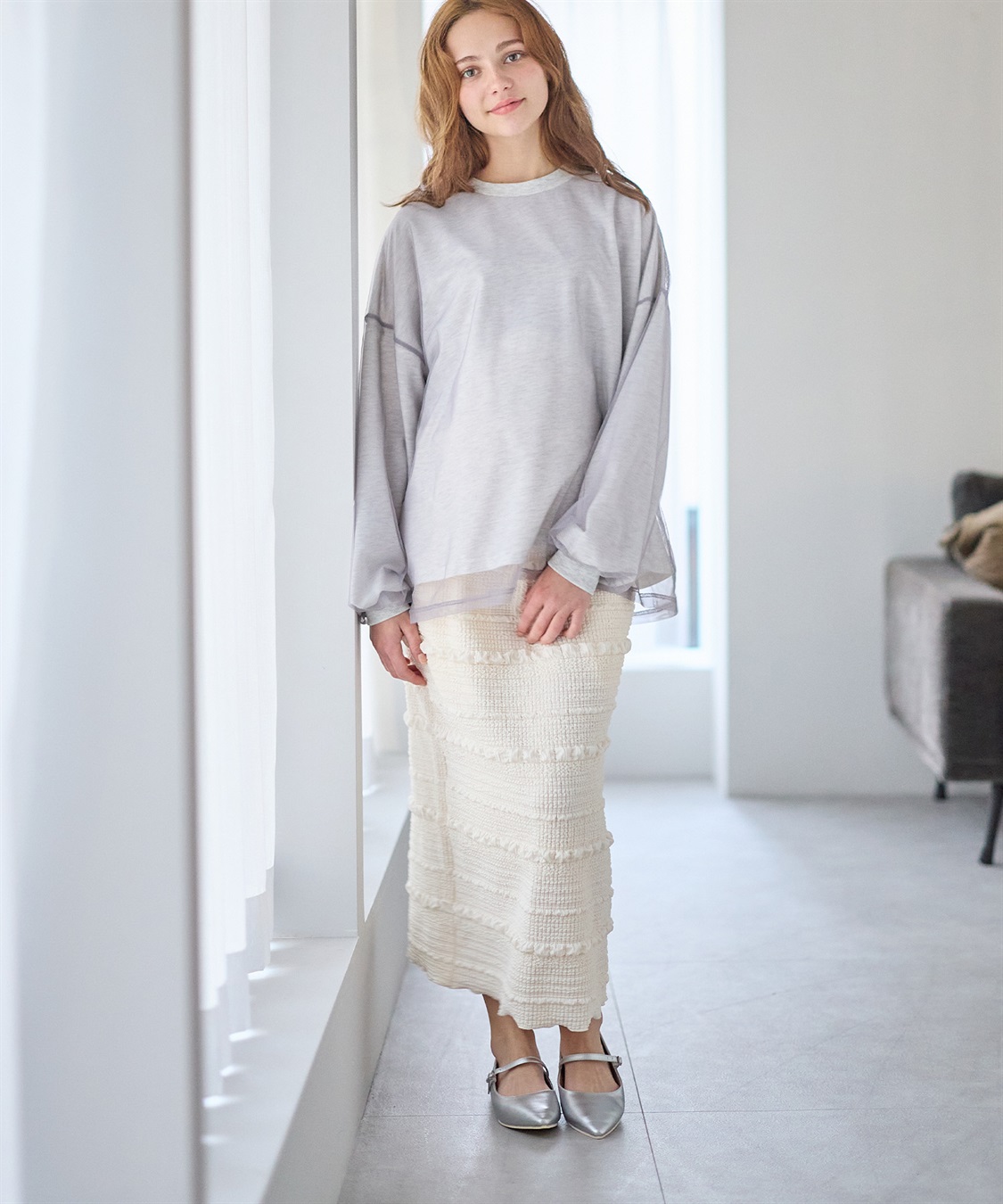 Rosemadame ふくれボーダーナロースカート_sub_5