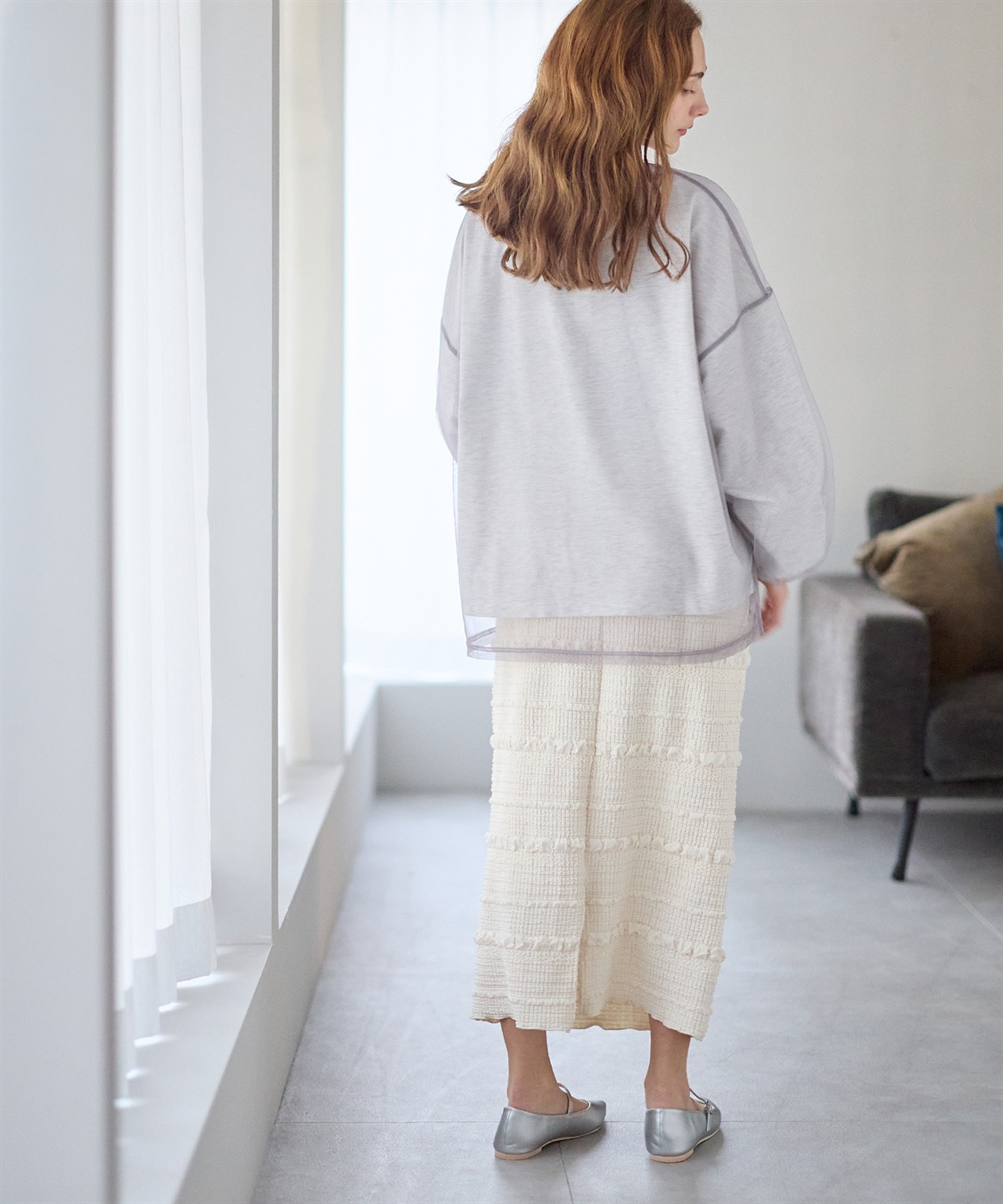 Rosemadame ふくれボーダーナロースカート_sub_7