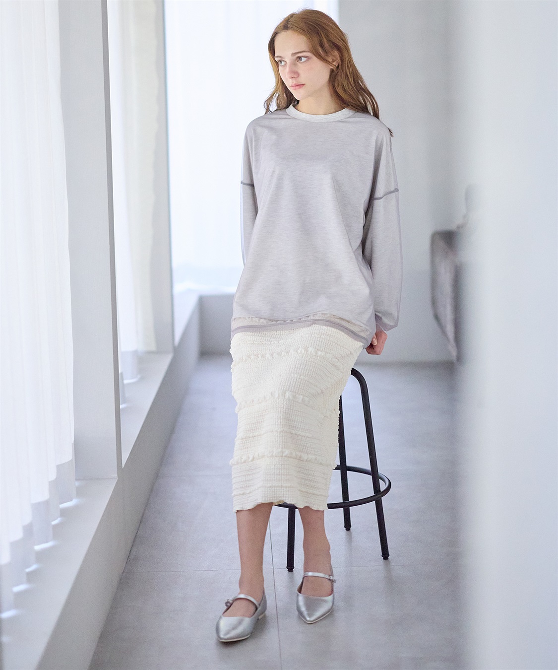 Rosemadame ふくれボーダーナロースカート_sub_8