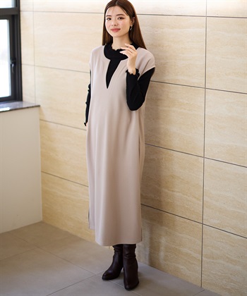 Rosemadame リブニットソー×ニットカルゼワンピースセット(マタニティ&授乳服）妊婦服 産前・産後対応_subthumb_5