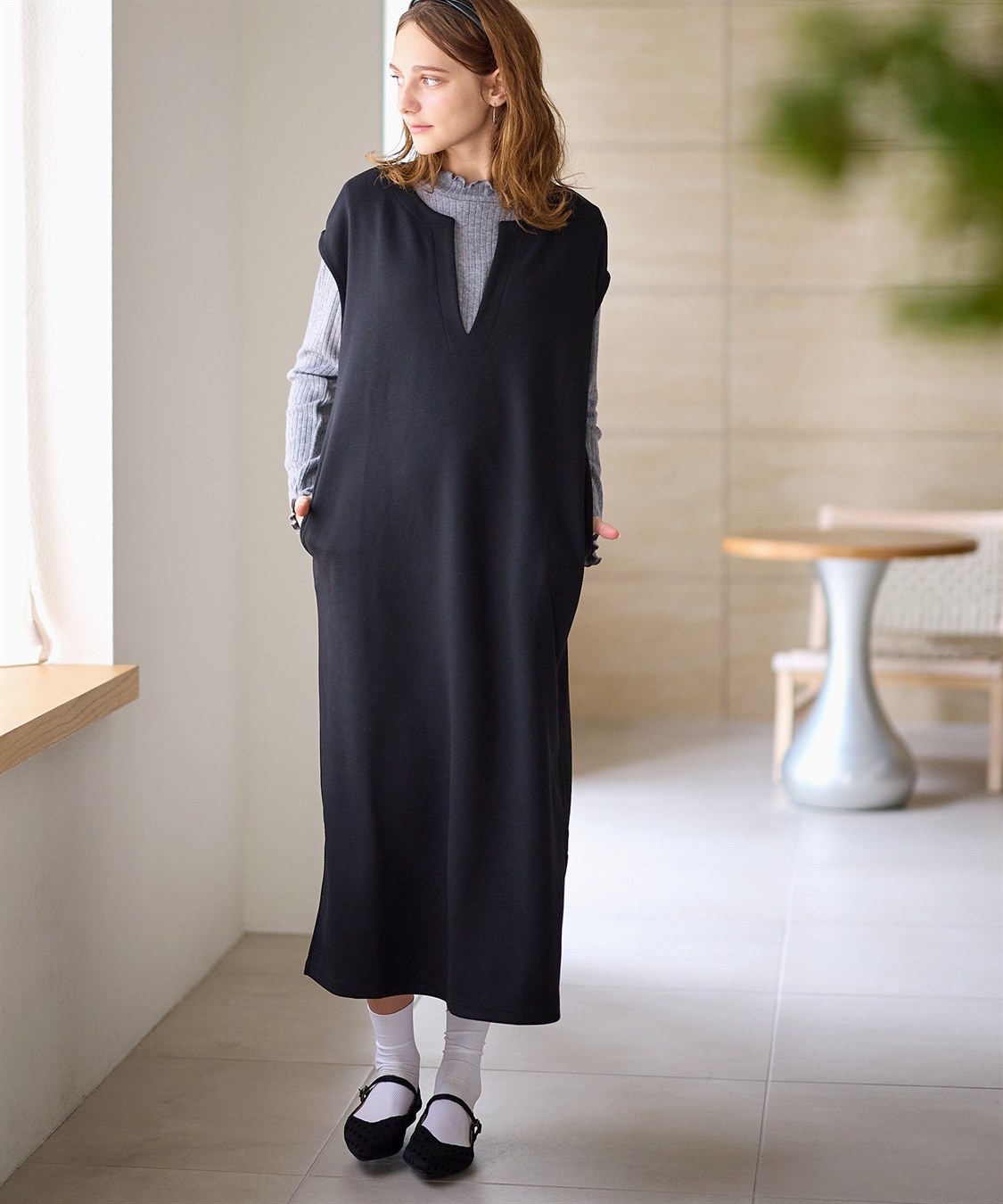 Rosemadame リブニットソー×ニットカルゼワンピースセット(マタニティ&授乳服）妊婦服 産前・産後対応_sub_9