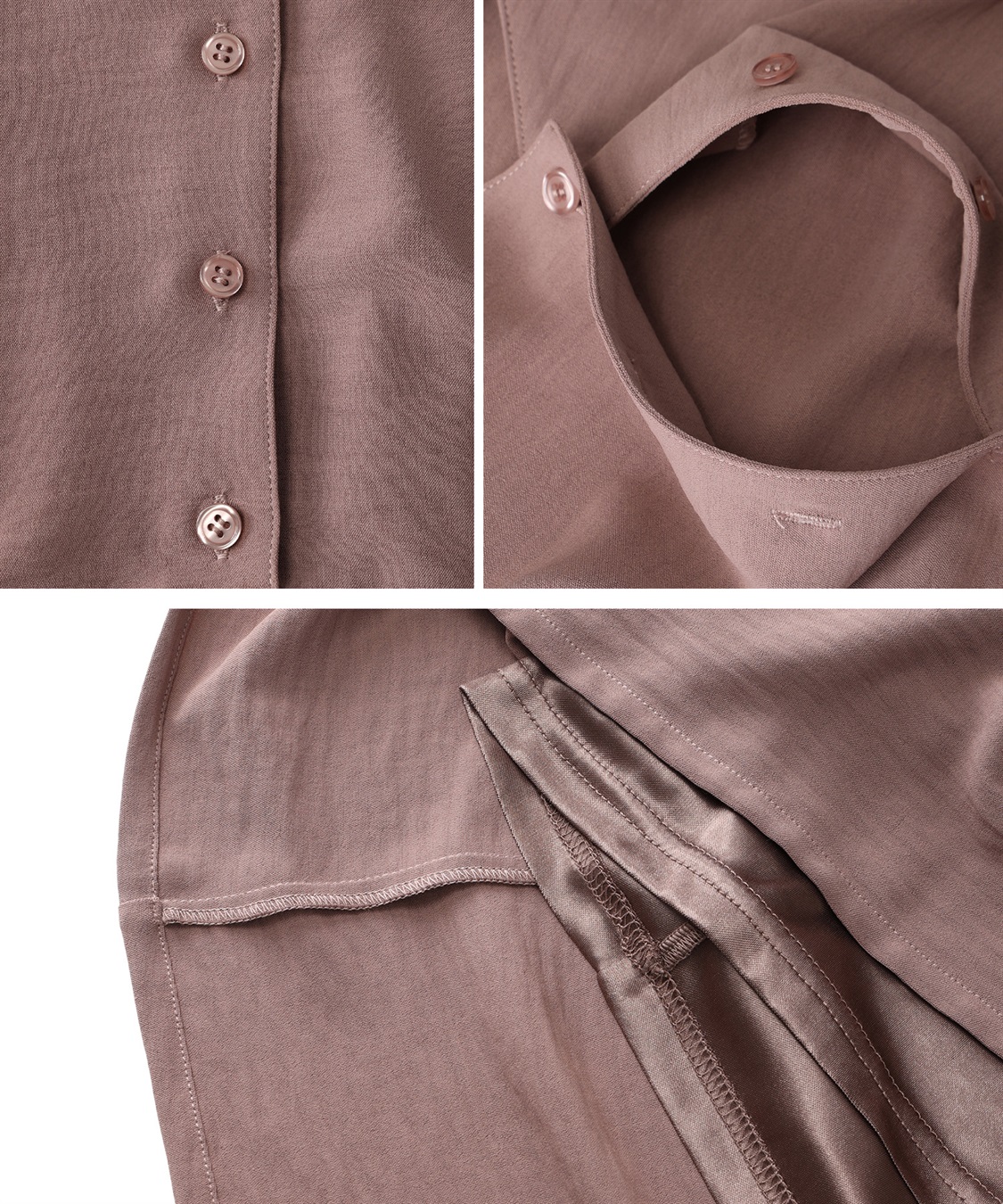 Rosemadame 接触冷感麻調合繊袖ボリュームワンピ_sub_21