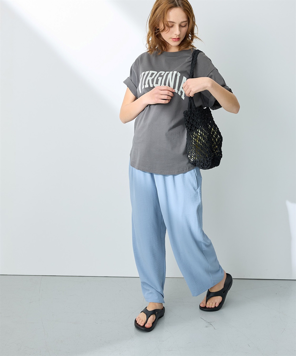 Rosemadame 接触冷感デニム・麻調合繊　ワイドストレートパンツ_sub_3