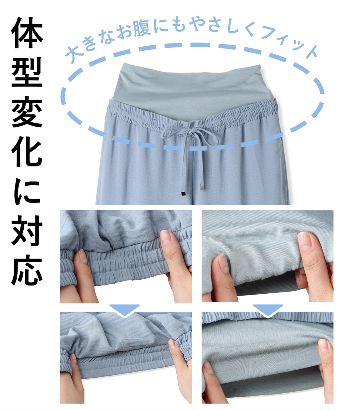 Rosemadame 接触冷感デニム・麻調合繊　ワイドストレートパンツ_sub_12