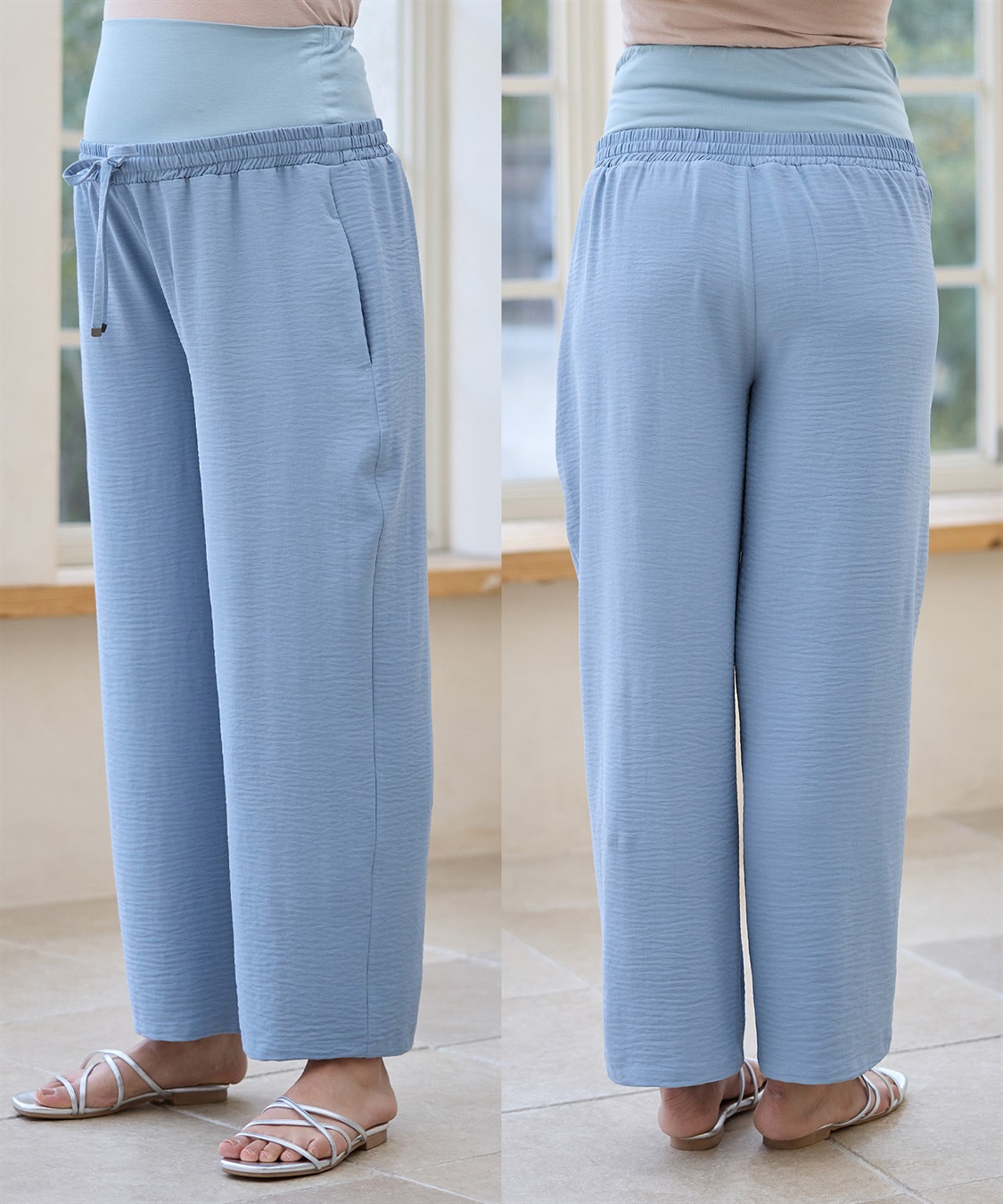 Rosemadame 接触冷感デニム・麻調合繊　ワイドストレートパンツ_sub_13