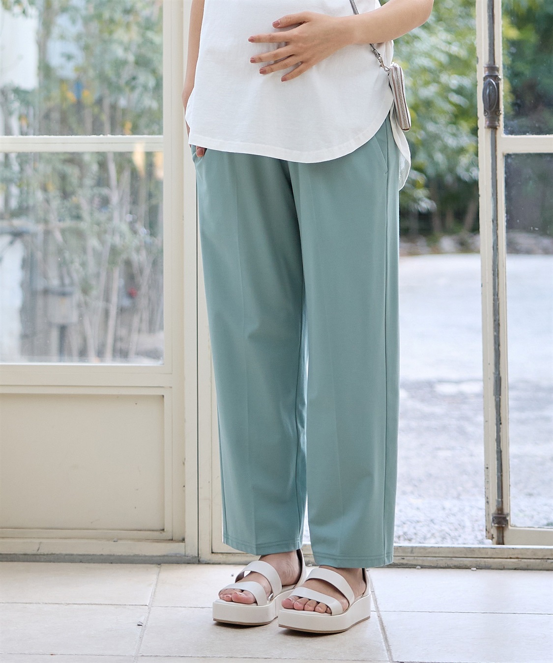 Rosemadame 接触冷感カノコワイドテーパードパンツ_sub_1