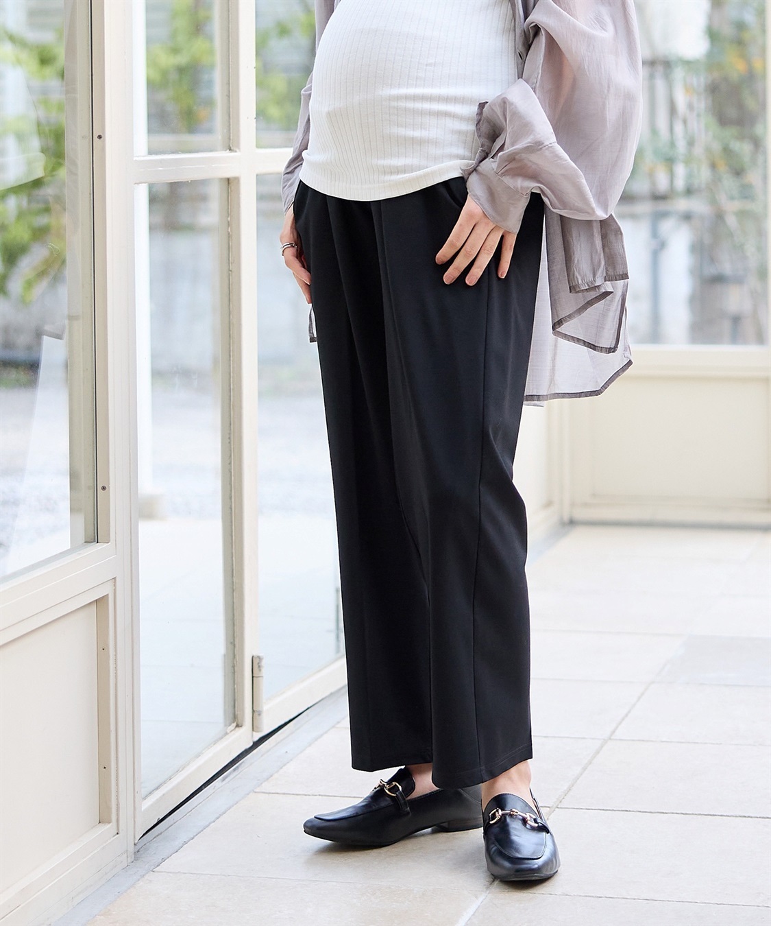 Rosemadame 接触冷感カノコワイドテーパードパンツ_sub_3