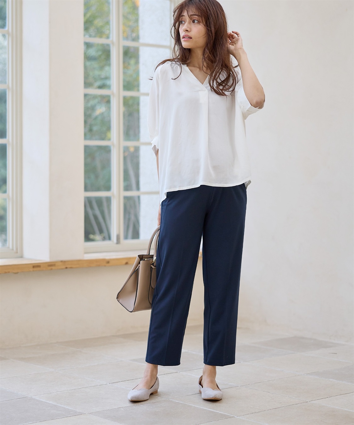 Rosemadame 接触冷感カノコワイドテーパードパンツ_sub_14