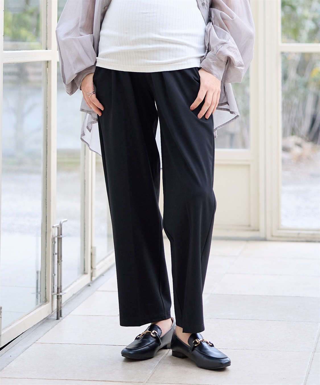 Rosemadame 接触冷感カノコワイドテーパードパンツ_sub_24