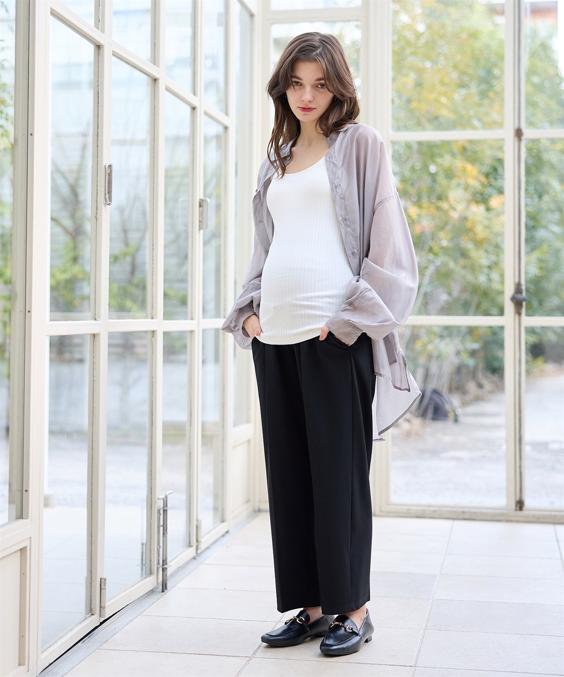 Rosemadame 接触冷感カノコワイドテーパードパンツ_sub_25