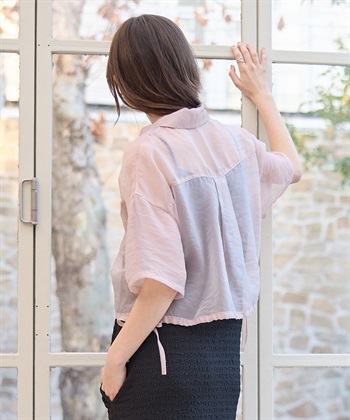 Rosemadame シアーシャツ× シャーリングジャガードキャミワンピースセット（マタニティ/授乳服）授乳楽々 妊婦服 産前・産後対応_subthumb_15