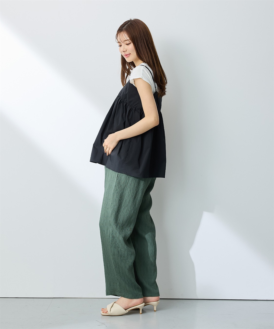 Rosemadame さらさら楊柳ワイドパンツ（マタニティ/ 妊婦服）産前・産後対応_sub_15