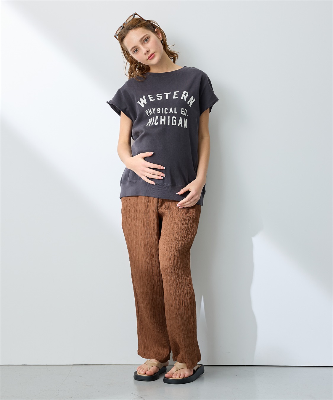 Rosemadame さらさら楊柳ワイドパンツ（マタニティ/ 妊婦服）産前・産後対応_sub_20