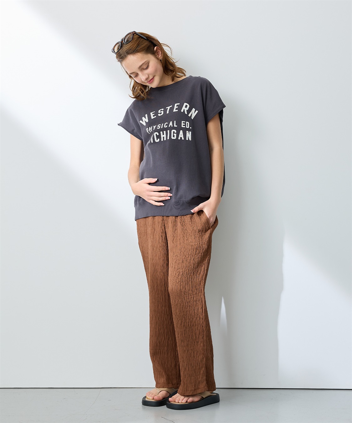 Rosemadame さらさら楊柳ワイドパンツ（マタニティ/ 妊婦服）産前・産後対応_sub_21