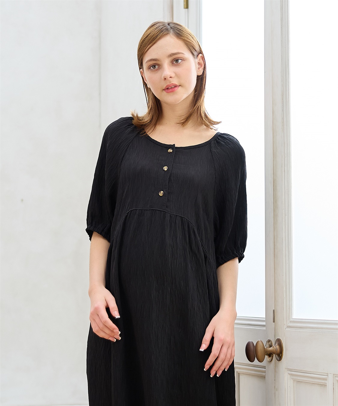 Rosemadame さらさら楊柳バックリボンワンピース（マタニティ/授乳服）授乳口付き 授乳楽々 妊婦服 産前・産後対応_sub_14