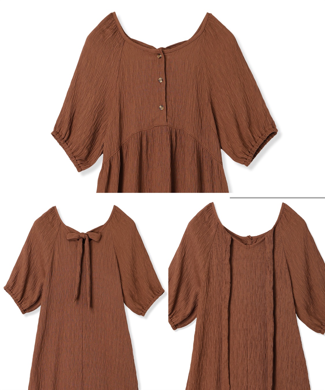 Rosemadame さらさら楊柳バックリボンワンピース（マタニティ/授乳服）授乳口付き 授乳楽々 妊婦服 産前・産後対応_sub_21