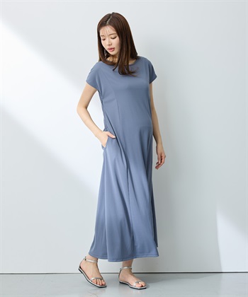 Rosemadame 【接触冷感】スムースAラインワンピース（マタニティ/授乳服）授乳口付き 授乳楽々 妊婦服 産前・産後対応_subthumb_12