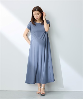 Rosemadame 【接触冷感】スムースAラインワンピース（マタニティ/授乳服）授乳口付き 授乳楽々 妊婦服 産前・産後対応_subthumb_13