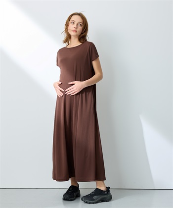 Rosemadame 【接触冷感】スムースAラインワンピース（マタニティ/授乳服）授乳口付き 授乳楽々 妊婦服 産前・産後対応_subthumb_21