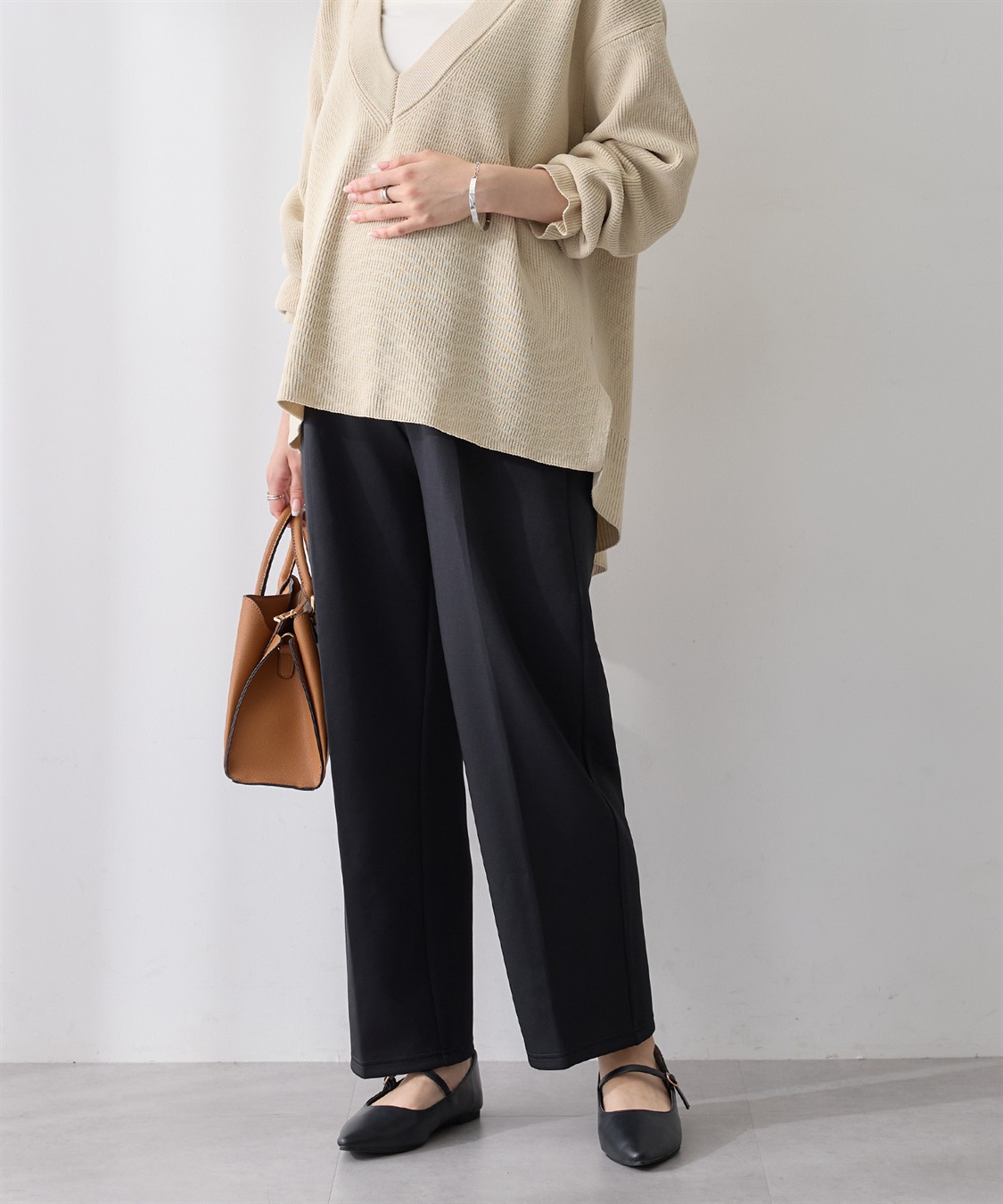 Rosemadame スポンジージャージーテーパードパンツ（マタニティ/ 妊婦服）産前・産後対応_sub_1