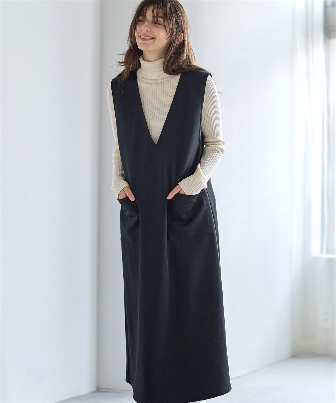 スポンジージャージ ジャンパースカート（マタニティ/ 妊婦服）授乳