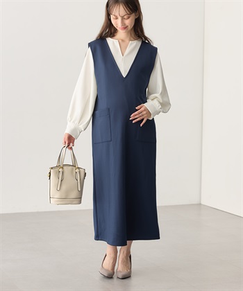 Rosemadame スポンジージャージ ジャンパースカート（マタニティ/ 妊婦服）授乳楽々 妊婦服 産前・産後対応_subthumb_10