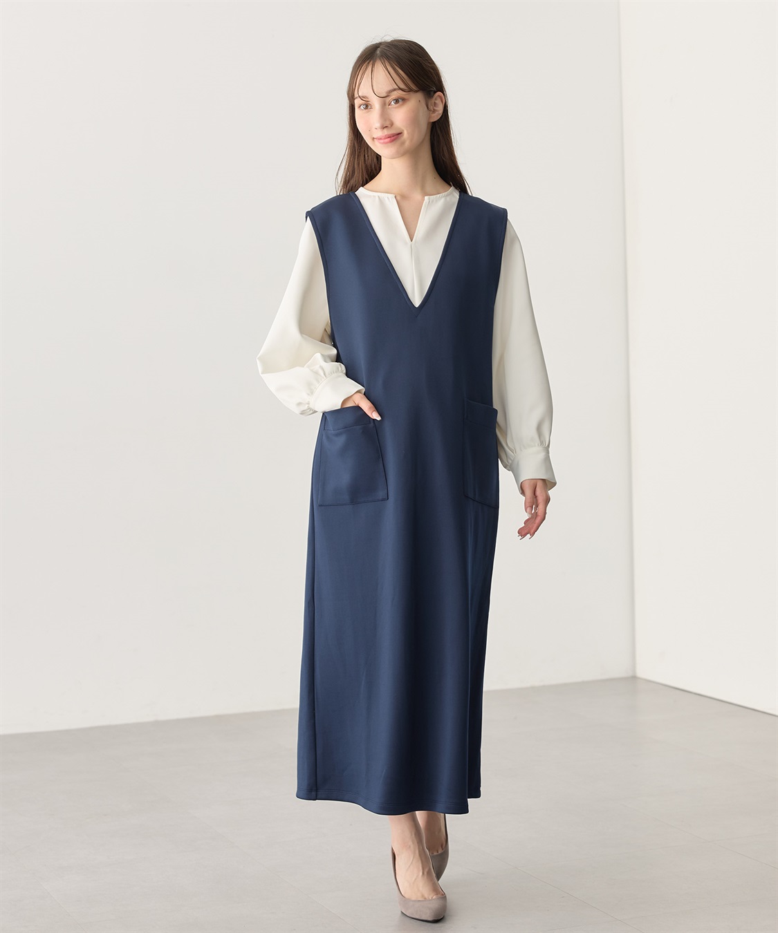 Rosemadame スポンジージャージ ジャンパースカート（マタニティ/ 妊婦服）授乳楽々 妊婦服 産前・産後対応_sub_13