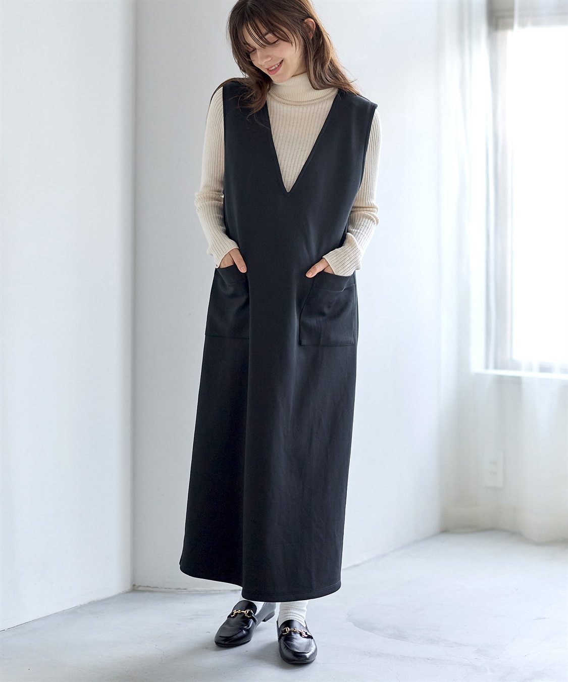 Rosemadame スポンジージャージ ジャンパースカート（マタニティ/ 妊婦服）授乳楽々 妊婦服 産前・産後対応_sub_14