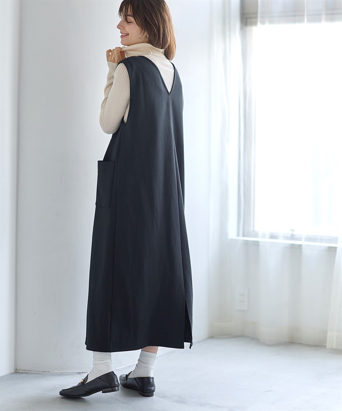 Rosemadame スポンジージャージ ジャンパースカート（マタニティ/ 妊婦服）授乳楽々 妊婦服 産前・産後対応_sub_15