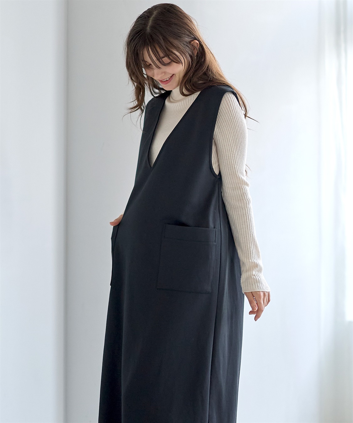 Rosemadame スポンジージャージ ジャンパースカート（マタニティ/ 妊婦服）授乳楽々 妊婦服 産前・産後対応_sub_16