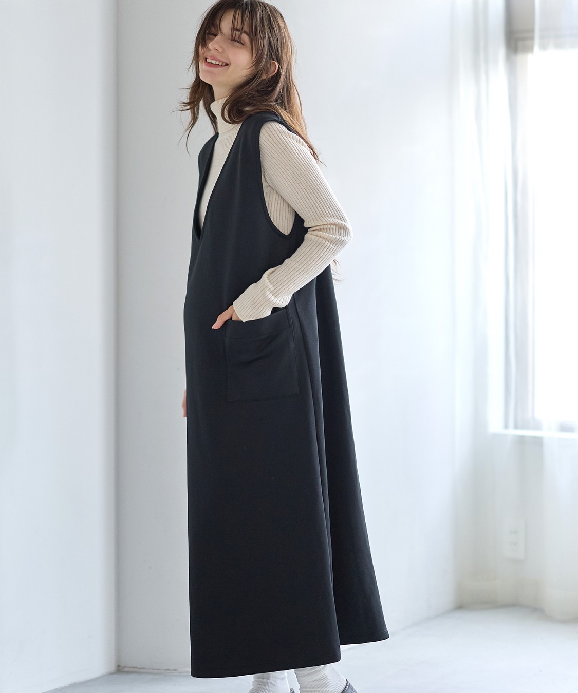 Rosemadame スポンジージャージ ジャンパースカート（マタニティ/ 妊婦服）授乳楽々 妊婦服 産前・産後対応_sub_17