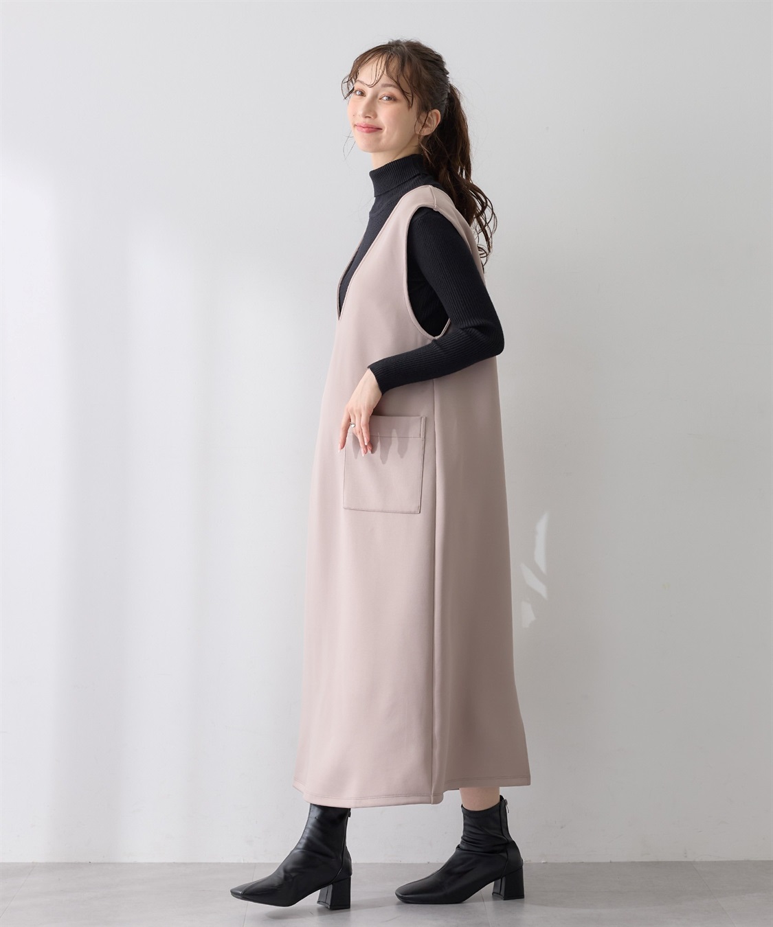 Rosemadame スポンジージャージ ジャンパースカート（マタニティ/ 妊婦服）授乳楽々 妊婦服 産前・産後対応_sub_20