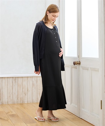 Rosemadame ランダムテレコ ノースリーブワンピース（マタニティ/授乳服）授乳口付き 授乳楽々 妊婦服 産前・産後対応_subthumb_8
