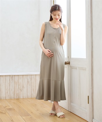 Rosemadame ランダムテレコ ノースリーブワンピース（マタニティ/授乳服）授乳口付き 授乳楽々 妊婦服 産前・産後対応_subthumb_17