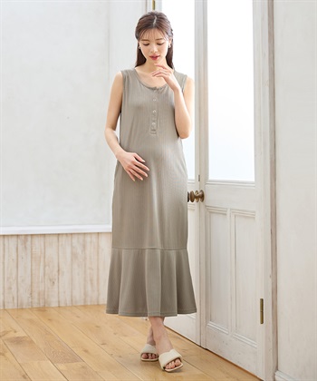 Rosemadame ランダムテレコ ノースリーブワンピース（マタニティ/授乳服）授乳口付き 授乳楽々 妊婦服 産前・産後対応_subthumb_21