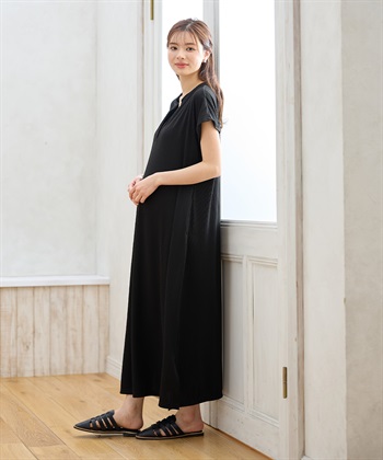 Rosemadame ランダムテレコ フレンチスリーブワンピース（マタニティ/授乳服）授乳口付き 授乳楽々 妊婦服 産前・産後対応_subthumb_21