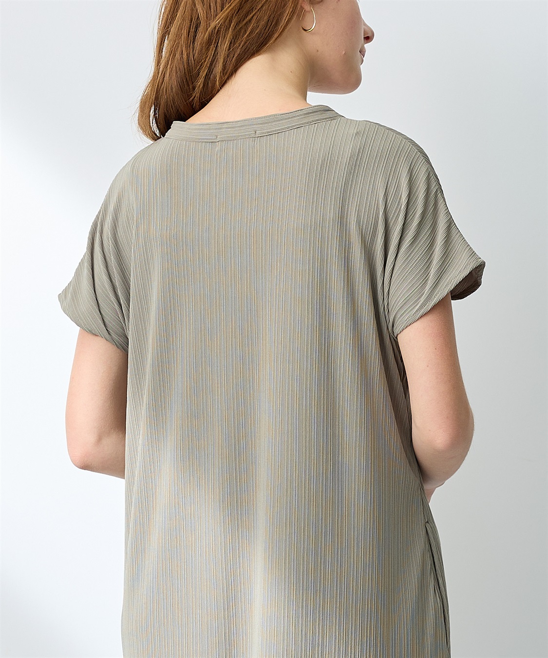 Rosemadame ランダムテレコ フレンチスリーブワンピース（マタニティ/授乳服）授乳口付き 授乳楽々 妊婦服 産前・産後対応_sub_24