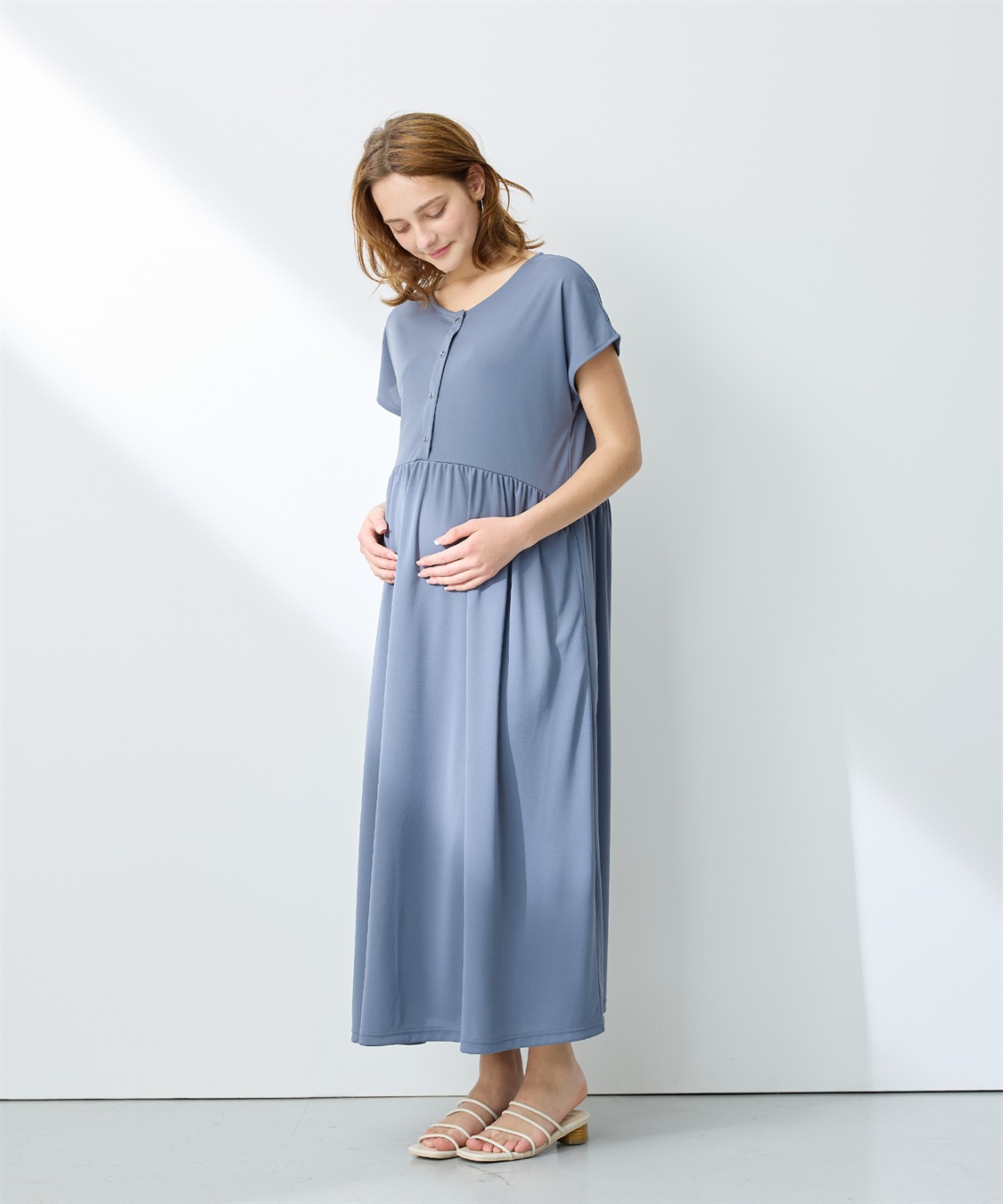 Rosemadame 【接触冷感】スムース ウエスト切替フレアワンピース_sub_2