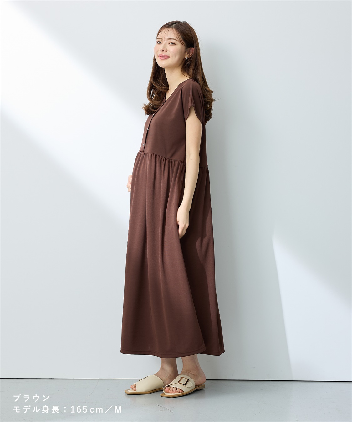 Rosemadame 【接触冷感】スムース ウエスト切替フレアワンピース_sub_16