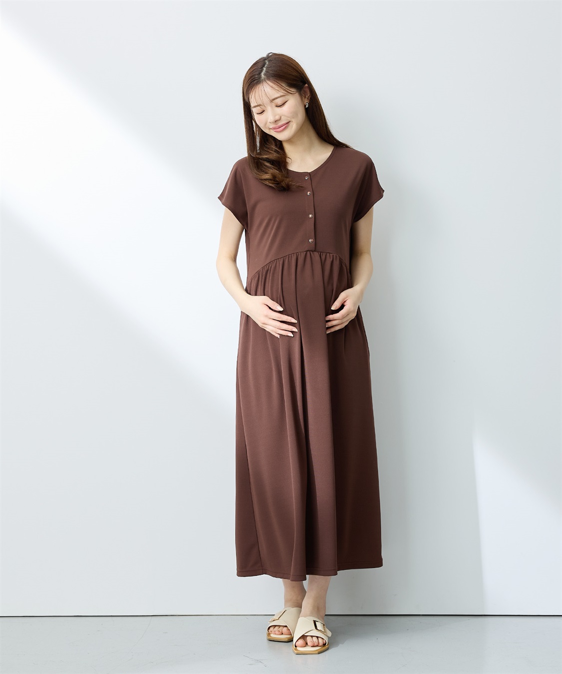 Rosemadame 【接触冷感】スムース ウエスト切替フレアワンピース_sub_18