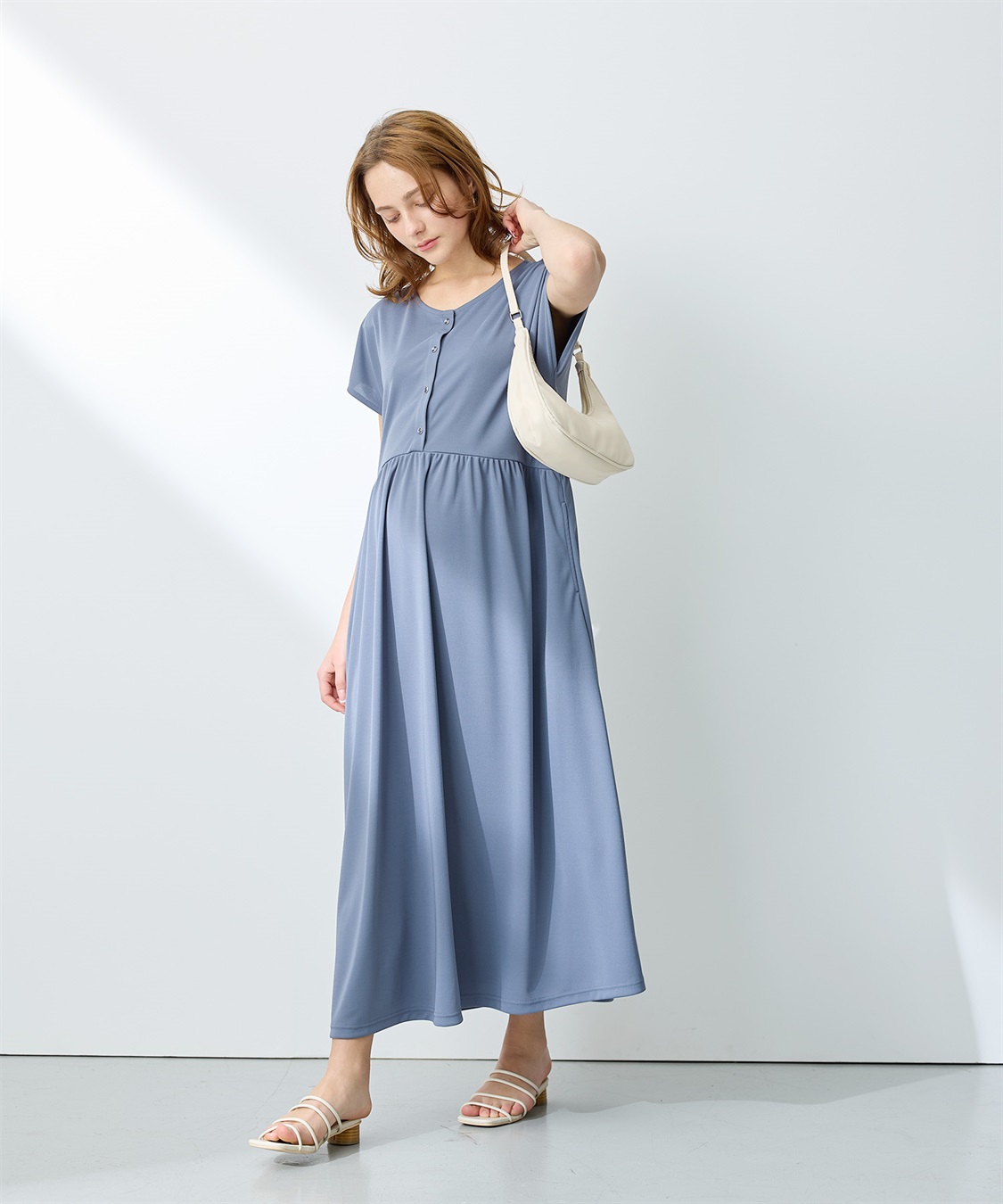 Rosemadame 【接触冷感】スムース ウエスト切替フレアワンピース_sub_20